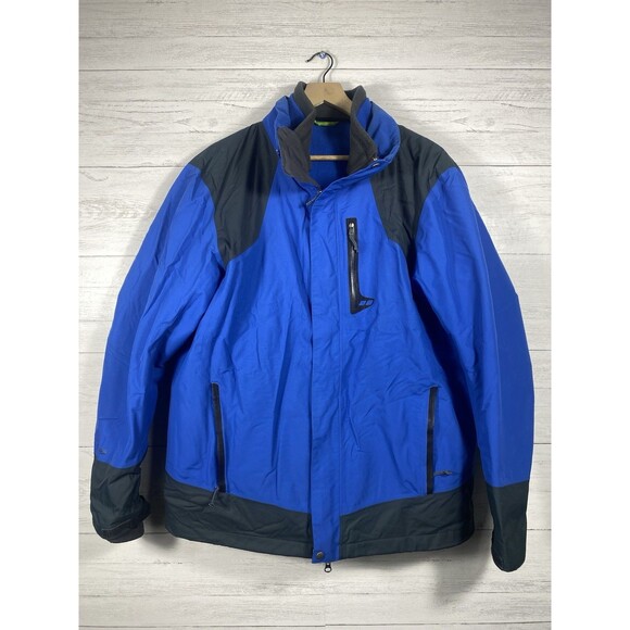 Koppen Mens Size Large Softshell Jacket Full Zip Lightweight Outerwear Coat Blue - Picture 1 of 7